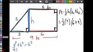 Area of Trapezoid with Missing Height