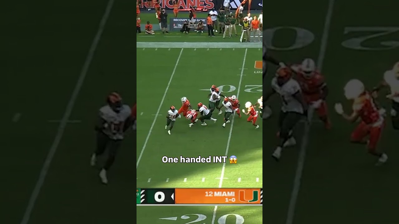 He was juggling that 😮 #miamihurricanes #accfootball #collegefootball