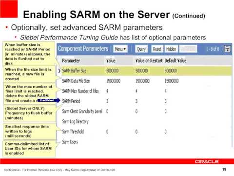 Siebel CRM - Troubleshooting Performance with SARM