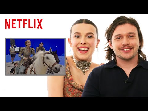 Millie Bobby Brown and Nick Robinson were Riding Fake Horses | Damsel | Netflix