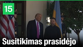 Trumpas Priima Zelenskį Baltuosiuose Rūmuose