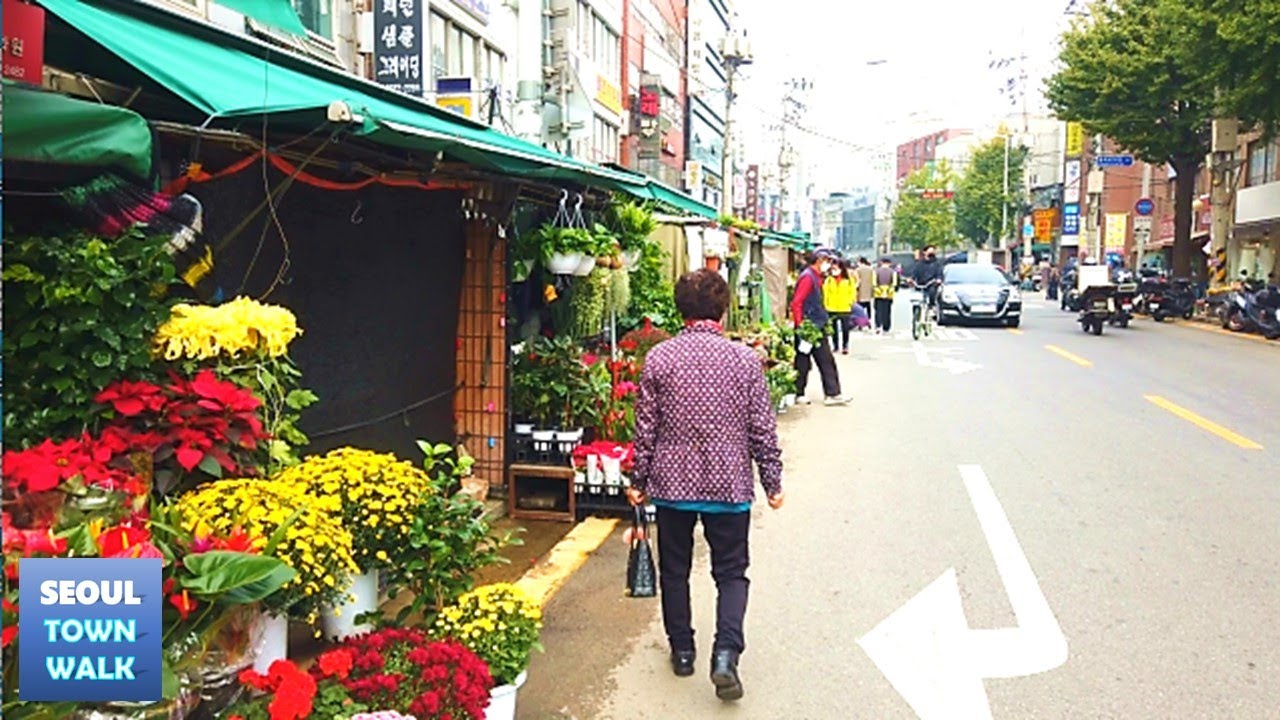 【4K】 18-7. Seoul, (Garden in the city) Jongno Flower Market Walk ...