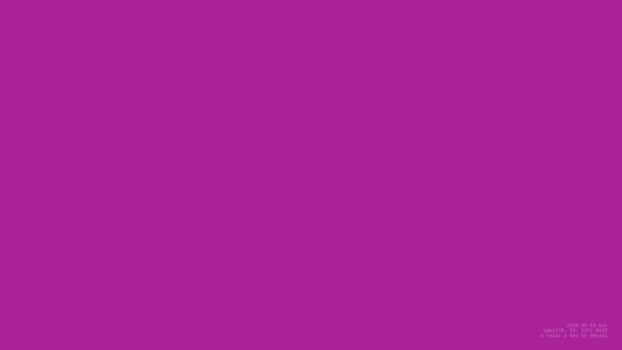 A Color a Day - Berry Blossom #aa2299 - 2026.09.19 by @majal