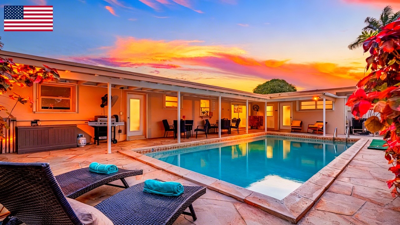 Обзор виллы Oasis | Роскошный дом с бассейном рядом со стадионом Hard Rock, казино и пляжем