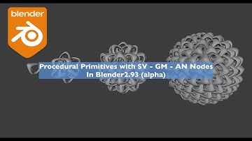 LIVENODING Procedural Primitives Using SV - GM - AN Nodes in Blender