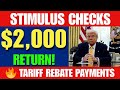 BREAKING: Trump Approves of New $2000 Stimulus Checks Tariff Rebate Checks