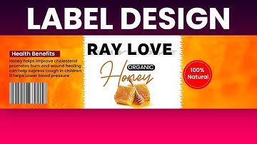 How to Design a Simple Honey Label in Photoshop | Step by Step Photoshop Tutorials