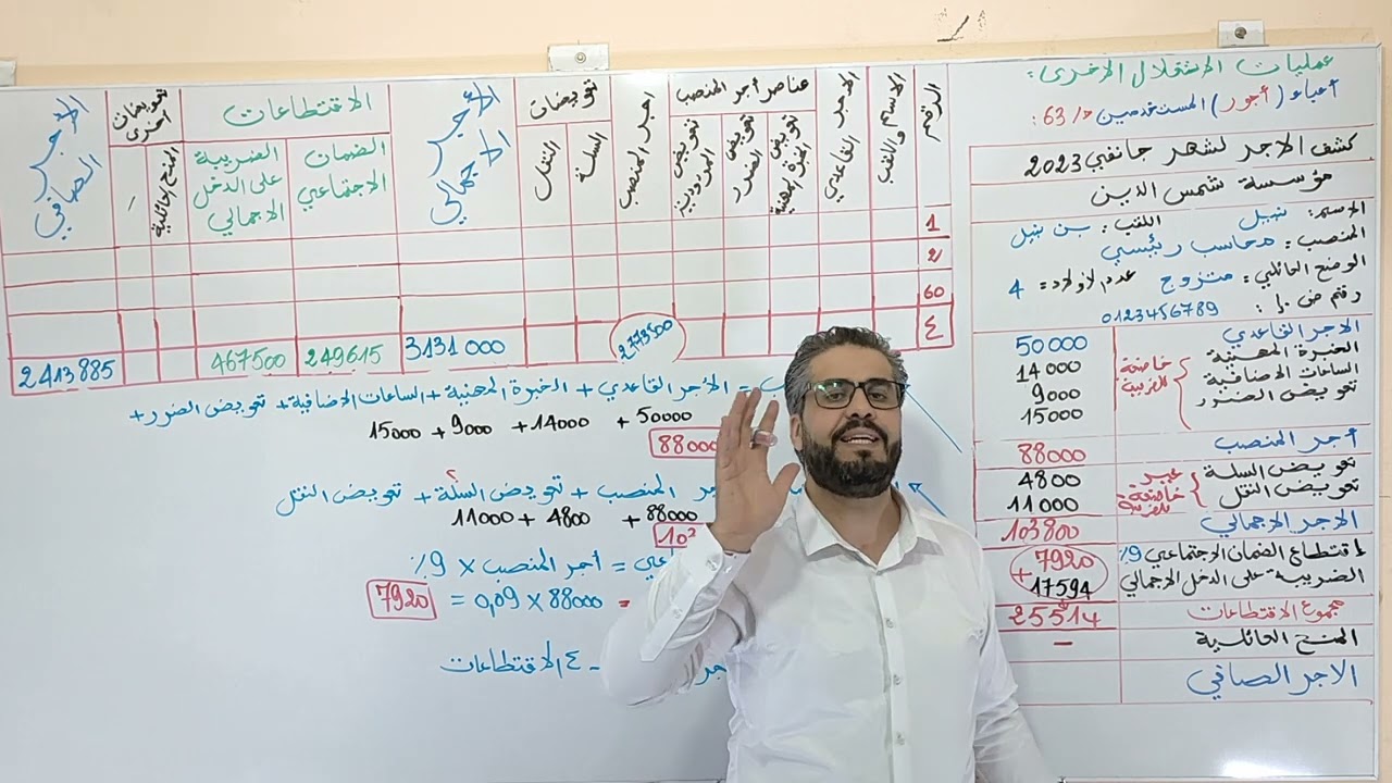 ح/63 أجور المستخدمين 2 تق +1 جامعي