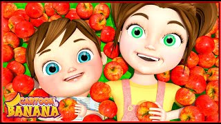 Пять Красных Яблок | Русские Детские Песни | Banana Cartoon Preschool-Банане Мультфильм