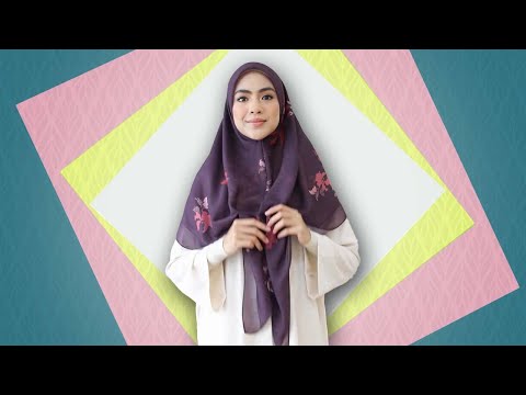 7 CARA MEMAKAI JILBAB SEGIEMPAT MODERN BUAT LEBARAN IDUL FITRI | #hijabtutorial
