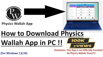 How to Download Physics Wallah App in PC | Windows 7,8,10 | Easiest Method | Without Bluestacks