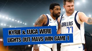 Luka Doncic, Kyrie Irving combine for 63 points as Dallas takes Game 1