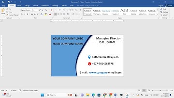 Creating Professional Business Cards in Microsoft Word 2016 | Business Card | MS-Word Tutorial