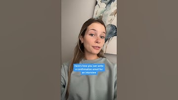 Here is how you can write a confirmation email for an interview #interviewprep #tips #careeradvice