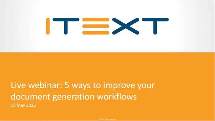 Live Webinar: 5 ways to improve your document generation workflows