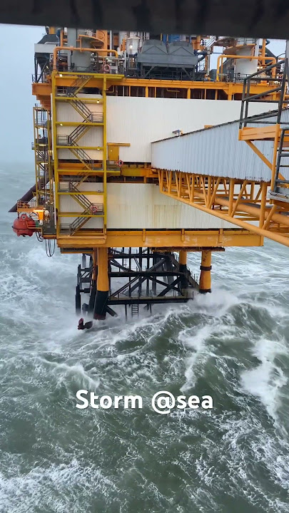 ⚡️ Intense Storm Hits North Sea Offshore Platform! 🌊 #shorts #storm