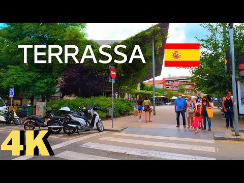 Walking in Terrassa #1: "La Rambla" to "Plaça del Progrés" (Province Barcelona) 4K, Spain 🇪🇸