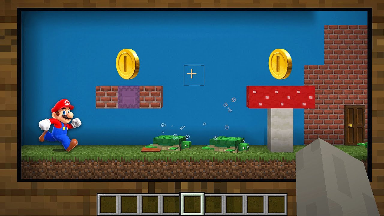 mini mario game in minecraft - YouTube