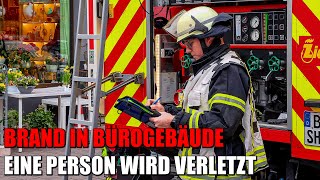 Feuer mit Menschenrettung in Hürth-Gleuel: Brand im Büro | 08.04.2023