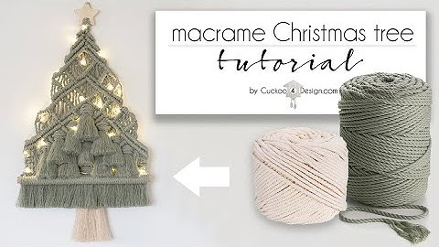 DIY macrame Christmas tree wall hanging