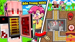 HIHA THỬ THÁCH 24H XÂY HẦM BÍ MẬT BÊN TRONG H1H3 TRONG MINECRAFT*HẦM BÊN TRONG H1H3 😱🥰