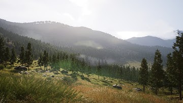 Pine Forest Mountain Environment in Ue4