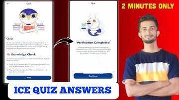 Ice Mining App Quizzes KYC 3 | ICE Network KYC 3 Quizzes Answer Passed And Get Verified