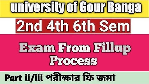 UGB semester-ii semester iv & vi exam from fill up 2022