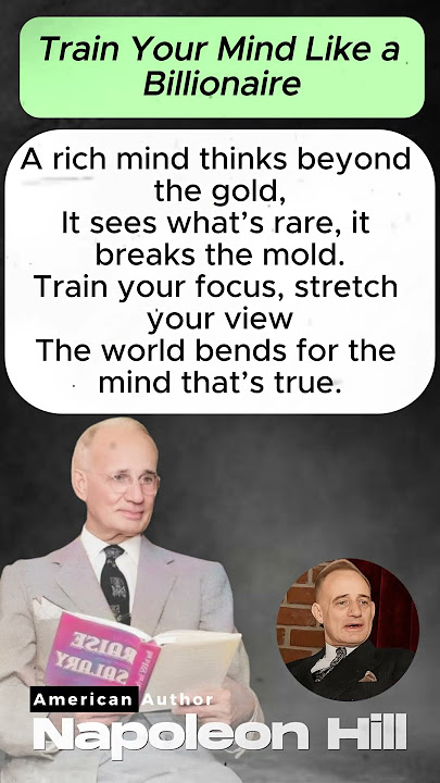 Train Your Mind Like a Billionaire — Wealth Mindset Poem Inspired by Napoleon Hill