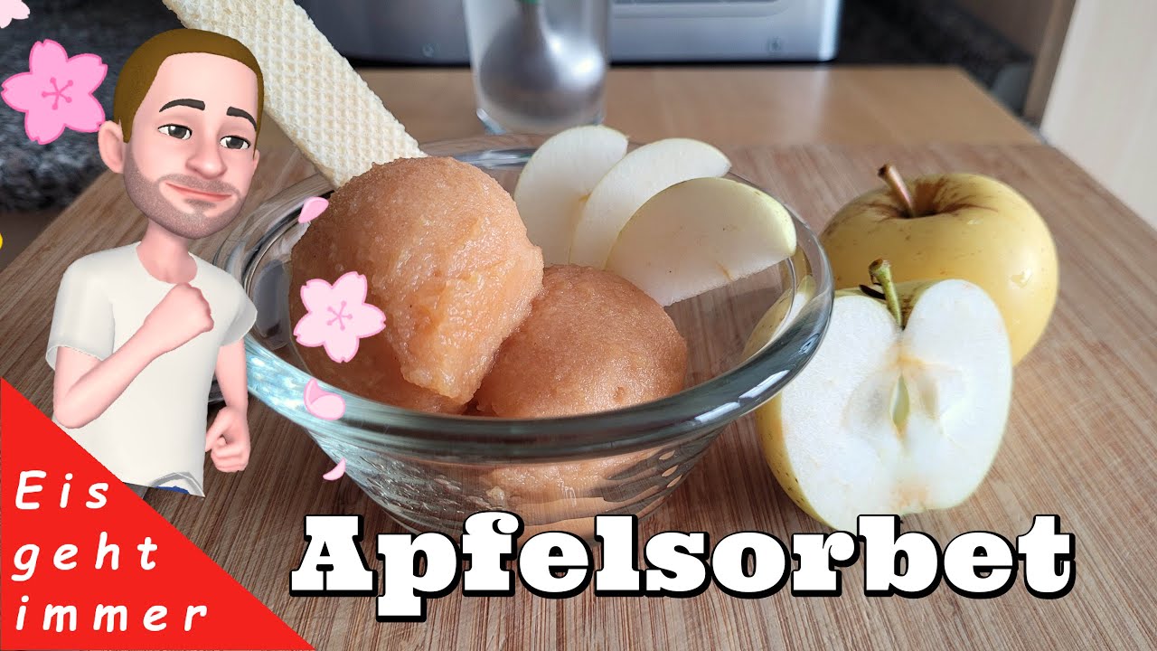 Apfelsorbet aus frischen Äpfeln aus der Eifel - auch ohne Eismaschine ...