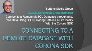 Downloading JSON data from MySQL using Lua Scripting in Solar 2D - Corona SDK