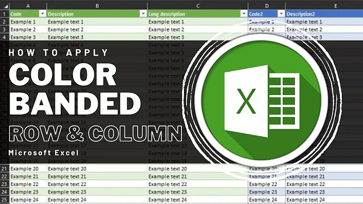 How To Apply Color Banded Rows or Columns in Microsoft Excel