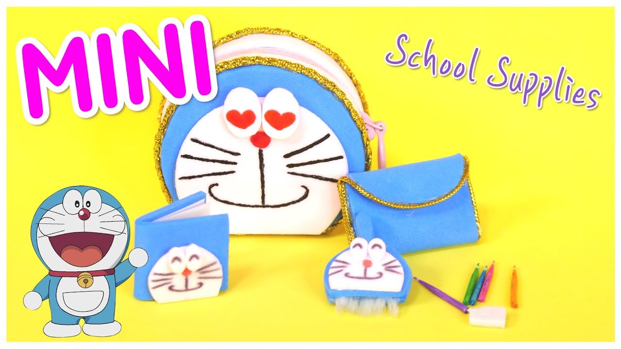 😍미니어처 도라에몽 학용품세트 DIY Miniature Doraemon School Supplies ( Backpack
