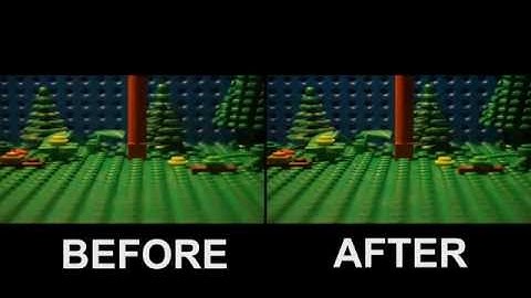 Lego Stop Motion Test //flying object//knife throwing// Masking with GIMP