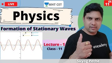 Unacademy MHT CET | Formation of Stationary Waves | Physics | Class - 11 | Lecture - 1 | Suyog Sir