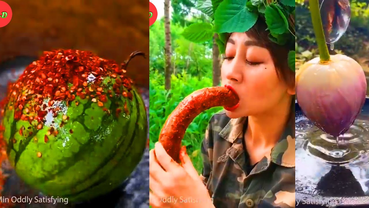 ASMR Collection of Challenges to Eat hot Food, Spicy Food Tik Tok
