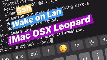 How to Install Wake On Lan with Port Terminal on old iMac Leopard SSH from iPhone. Fun project