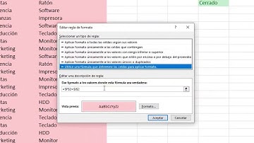 Lista desplegable en Excel - Formato Condicional.