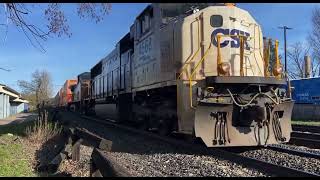 Railfanning Fairport, NY 4/16/2024 ft AMTK 100 & CSX 4568 both leading!