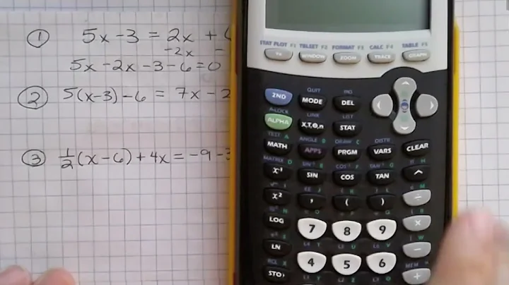 TI 84 Plus - Solve a Linear Equation