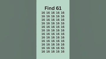 Can you find 61 in 5 seconds? #quiz #braintestsolution #game #brainmasti #puzzle #maths #brainlearni