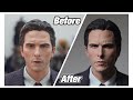How to quickly repaint 13 scale christian bale bruce wayne