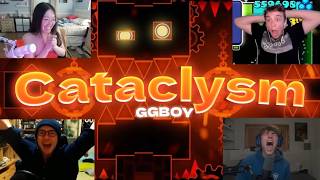 20 Streamers Beat CATACLYSM (20 Streamers Beat the 20 Most Popular Geometry Dash Levels) [Part 2]