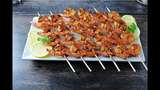 Grilled Cajun Shrimp - Spicy Shrimp Skewers - Ready in Minutes