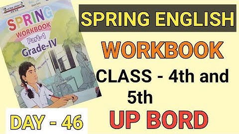 UP BOARD  CLASS - 4th  || SPRING WORKBOOK || DAY - 46 || REVISION || PART - 1
