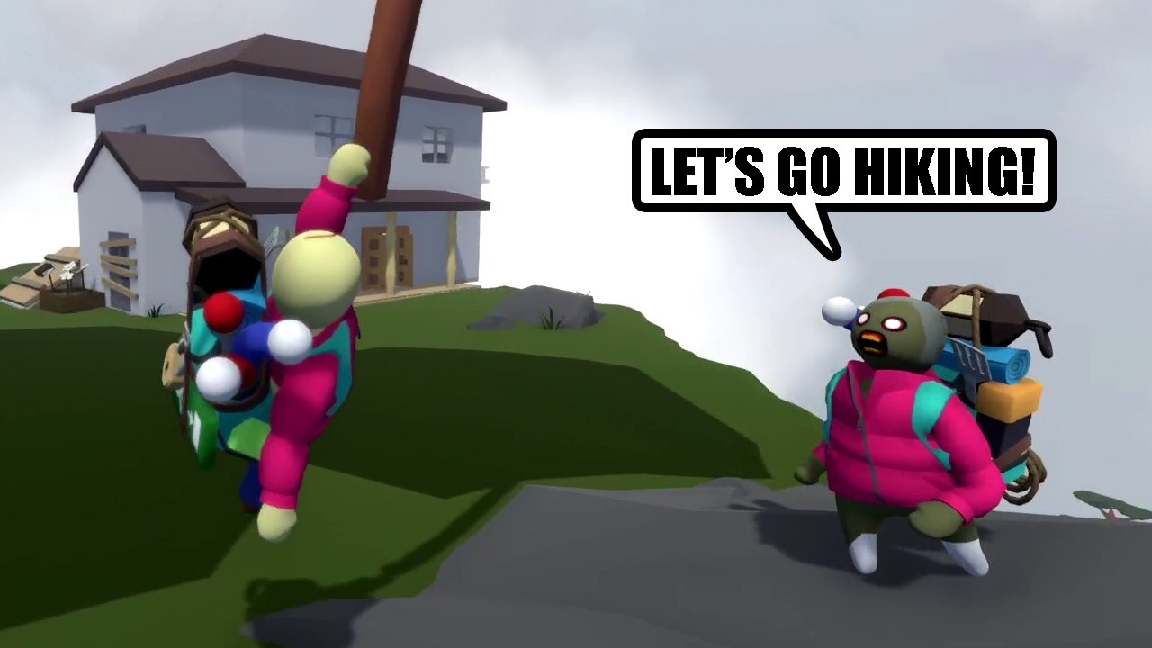 Granny and Baldi The Best Hiking Expedition in Human Fall Flat!
