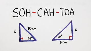Solving Right Triangles: Finding the Missing Side of Triangle (SOH  CAH  TOA)