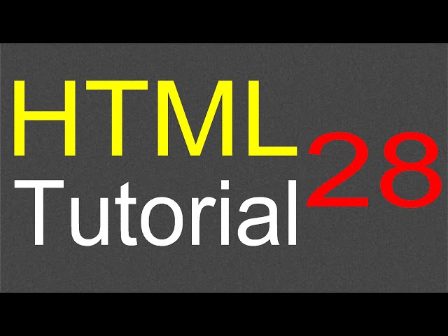 HTML Tutorial for Beginners - 28 - Video element