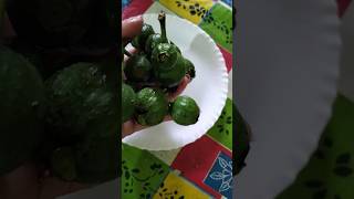 Row Baby Guava Cutting And Eat With Chilli And Salt