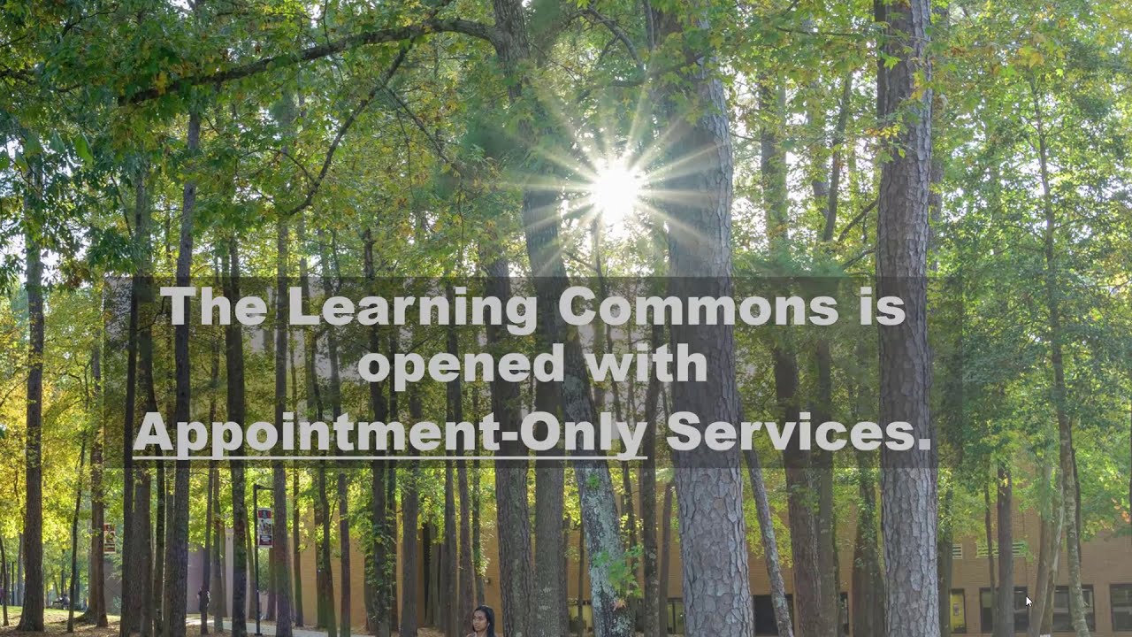 Learning Commons is Opened for Appointment-Only Services - YouTube
